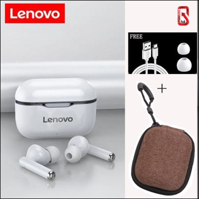 Lenovo Lp1 Tws Wireless Bluetooth 5.0 Earphones Earbuds Noise Cancellation With Microphone Touch