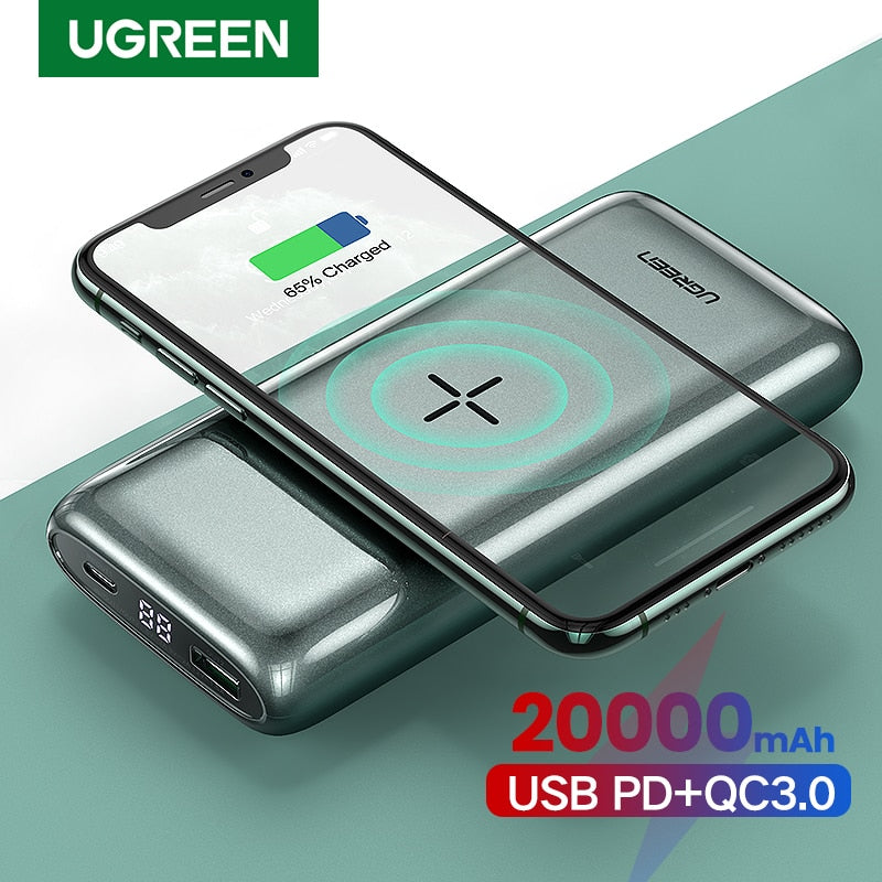 Ugreen Power Bank 20000mAh with Qi Wireless Charging